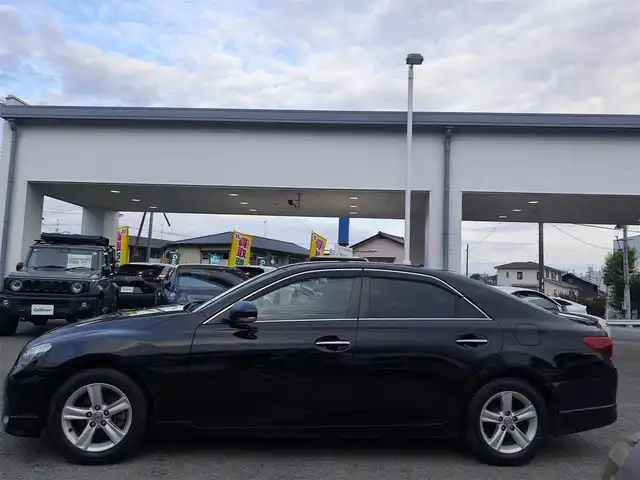 トヨタ マークＸ 250G Sパッケージ リラックス 熊本県 2010(平22)年 8.8万km ブラック 社外7インチナビ（AVN-V02）/【フルセグTV/Bluetooth/CD/DVD】/バックカメラ/パドルシフト/オートLEDライト/ウィンカーミラー/プッシュスタート/スマートキー/ビルトインETC/革巻きステアリング/電格ミラー/純正16インチAW/純正ドアバイザー/ABS/盗難防止装置