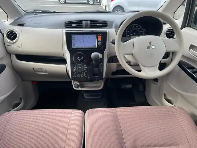 三菱 ｅＫワゴン M 鳥取県 2016(平28)年 4.1万km クールシルバーメタリック ４・W・D/社外ナビ/フルセグ/DVD/CD/BT/運転席シートヒーター/社外14インチアルミホイール/アイドリングストップ/オートエアコン/リモコンキー/スペアキー/フロアマット・ドアバイザー/保証書・取扱説明書/スタットレスセット積込（タイヤ溝7部山）