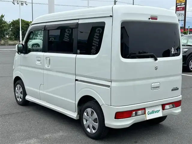 スズキ エブリィ ワゴン JPターボ 奈良県 2017(平29)年 6.3万km パールホワイト 社外オーディオ/両側スライドドア/衝突軽減ブレーキ/ETC/横滑り防止装置/ISOFIX/純正フロアマット/ドアバイザー/電格ミラー/プッシュスタート