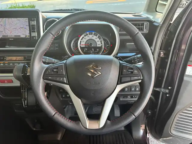 スズキ スペーシア カスタム HYBRID XS ターボ 愛知県 2018(平30)年 6.5万km ムーンライトバイオレットPM ワンオーナー　ナビ　フルセグＴＶ　ＤＶＤ再生　Ｂｌｕｅｔｏｏｔｈ接続　全方位カメラ　ビルトインＥＴＣ　ＨＵＤ　衝突軽減　クルコン　パドルシフト　両側パワースライドドア　バックミラー一体ドラレコ　ＬＥＤオートライト