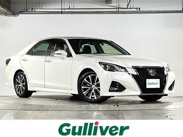 トヨタ クラウン アスリート S-T 広島県 2018(平30)年 2.1万km ホワイトパールクリスタルシャイン 禁煙車/ワンオーナー/セーフティセンスP/・プリクラッシュセーフティ/・オートマチックハイビーム/純正SDナビ/(DVD・BD/フルセグTV/Bluetooth/USB/MSV)/バックカメラ/ビルトインETC/レーダークルーズコントロール/前方ドライブレコーダー/前席パワーシート/純正17インチアルミホイール/スマートキー/プッシュスタート/スマートキー×２/LEDヘッドライト/フォグランプ/革巻きステアリング/パドルシフト/ステアリングスイッチ/W+サイド+カーテンエアバック/新車時保証書/取扱説明書