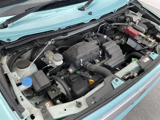 スズキ ラパン X 滋賀県 2015(平27)年 6.1万km フレンチミントパールメタリック/ホワイト2トーンルーフ 純正メーカーナビ/（CD・DVD・フルセグTV・Bluetooth・AUX）/シートヒーター/インパネデコレーションパネル（木目調）/全方位カメラ/前後ドライブレコーダー/ETC/プッシュスタート/衝突被害軽減ブレーキ/横滑り防止装置/アイドリングストップ/オートエアコン/電動格納ミラー/フットパーキングブレーキ/ステアリングスイッチ