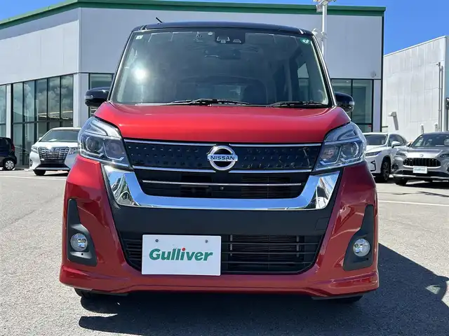 日産 デイズ ルークス ハイウェイスターX Gパッケージ 愛媛県 2017(平29)年 8万km スパークリングレッド/ブラック 登録時走行距離：80001Km/DラーOPSD純正ナビ/AM/FM/フルセグTV/Bluetooth/全周囲カメラ/前ドライブレコーダー/ETC/横滑り防止装置/LEDヘッドライト/オートライト/オートハイビーム/エンジンスタートボタン/スマートキー/純正フロアマット/純正アルミホイール/サンシェード