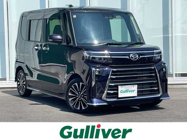 ダイハツ タント カスタム RS 神奈川県 2023(令5)年 1.2万km クールバイオレットクリスタルシャイン 純正10インチSDナビ /BT/CD/DVD/iPod/HDMI/全方位カメラ /ETC /前後ドラレコ　/両側パワースライドア　/パーキングアシスト　/ヒートシーター　/ハーフレザーシート　/前後コーナーセンサー/純正フロアマット　/純正AW　/スペアキー1本/TRC　/ABS　/横滑り防止装置/レーンキープアシスト/オートライト/LEDヘッド/衝突被害軽減システム/カーテンエアバッグ