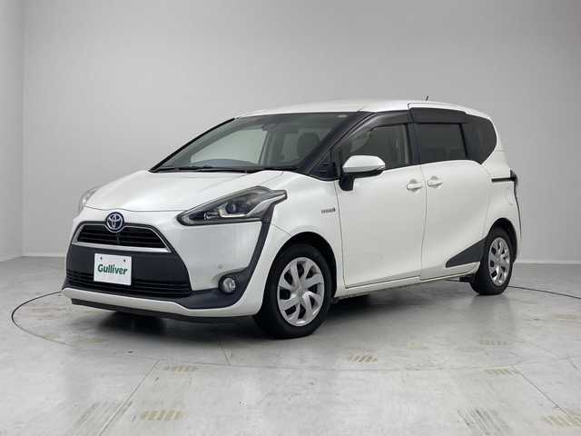 トヨタ シエンタ ハイブリッド X 茨城県 2018(平30)年 7.4万km ホワイトパールクリスタルシャイン 純正ナビ　フルセグＴＶ　バックカメラ　片側電動スライドドア　ビルトインＥＴＣ　衝突軽減ブレーキ　レーンキープアシスト　ＬＥＤライト　オートマチックハイビーム　プッシュスタート　スマートキー　禁煙車