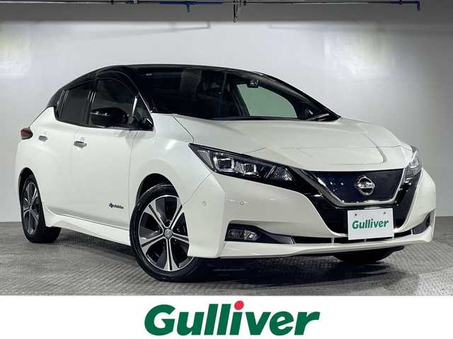 日産 リーフ G 沖縄県 2018(平30)年 5万km ブリリアントホワイトパール/スーパーブラック 2トーン 県外仕入れ　/純正ナビ　/（フルセグＴＶ　ＣＤ　ＤＶＤ　Ｂｌｕｅｔｏｏｔｈ）　/プロパイロット　/アラウンドビューモニター　/デジタルインナーミラー　/純正アルミホイール　/シートヒーター　/ＬＥＤヘッドライト/ステアリングスイッチ/エマージェンシーブレーキ/車線逸脱警報機能/ブラインドスポットモニター/カーテンエアバック