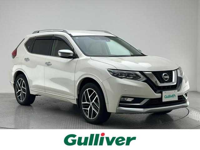 日産 エクストレイル モードプレミア ハイコントラストインテリア 兵庫県 2017(平29)年 8万km ブリリアントホワイトパール 純正9インチナビ（MM517D-L）/CD/DVD/BT/SD/USB/HDMI/フルセグTV/バックアカメラ/ナビ連動ドラレコ/ベージュ革シート/全席シートヒーター/プロパイロット/電動バックドア/純正フリップダウンモニター/電動パーキングブレーキ/純正フロアマット/純正ドアバイザー/ルーフレール/スマートキー×2