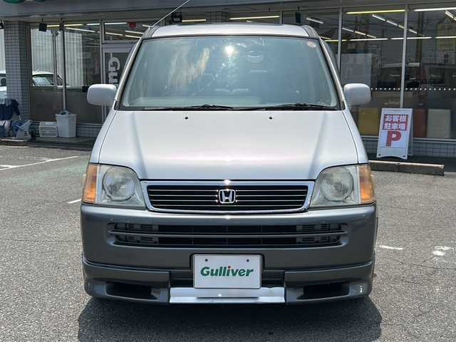 ホンダ ステップワゴン G 愛知県 1998(平10)年 14.1万km ニューボーグシルバーメタリック /禁煙ワンオーナー//純正エアロ(フロント/サイド/リア)//モデューロ15インチアルミ//Wサンルーフ//社外HDDナビ(パナソニック　CN-HW850D)//フルセグTV/HDD/CD/DVD/AM/FM//ETC//純正キーレスエントリーシステム//スペアキー//純正フロアマット//ワイドドアバイザー//電動格納ミラー//シガーライター//WAC//スライドドア//後席カーテン//3列シート//保証書//取扱説明書
