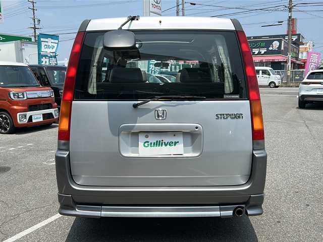ホンダ ステップワゴン G 愛知県 1998(平10)年 14.1万km ニューボーグシルバーメタリック /禁煙ワンオーナー//純正エアロ(フロント/サイド/リア)//モデューロ15インチアルミ//Wサンルーフ//社外HDDナビ(パナソニック　CN-HW850D)//フルセグTV/HDD/CD/DVD/AM/FM//ETC//純正キーレスエントリーシステム//スペアキー//純正フロアマット//ワイドドアバイザー//電動格納ミラー//シガーライター//WAC//スライドドア//後席カーテン//3列シート//保証書//取扱説明書