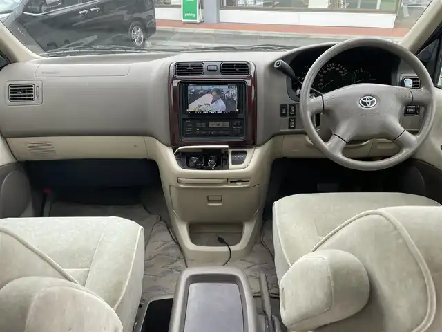 トヨタ グランド ハイエース G Xエディション 長野県 2000(平12)年 3.7万km ベージュ 社外ナビ（FM/AM、CD、DVD、BT、USB）/バックカメラ/ワンセグテレビ/社外ETC/サンルーフ/ダブルエアバック/純正フロアマット/三列目シート/ハロゲンヘッドライト/ABS/社外１５AW/電動カーテン
