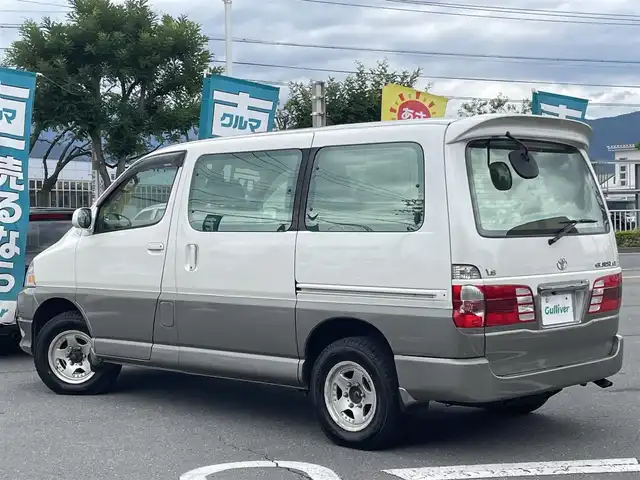 トヨタ グランド ハイエース G Xエディション 長野県 2000(平12)年 3.7万km ベージュ 社外ナビ（FM/AM、CD、DVD、BT、USB）/バックカメラ/ワンセグテレビ/社外ETC/サンルーフ/ダブルエアバック/純正フロアマット/三列目シート/ハロゲンヘッドライト/ABS/社外１５AW/電動カーテン