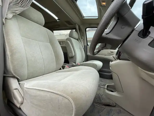トヨタ グランド ハイエース G Xエディション 長野県 2000(平12)年 3.7万km ベージュ 社外ナビ（FM/AM、CD、DVD、BT、USB）/バックカメラ/ワンセグテレビ/社外ETC/サンルーフ/ダブルエアバック/純正フロアマット/三列目シート/ハロゲンヘッドライト/ABS/社外１５AW/電動カーテン