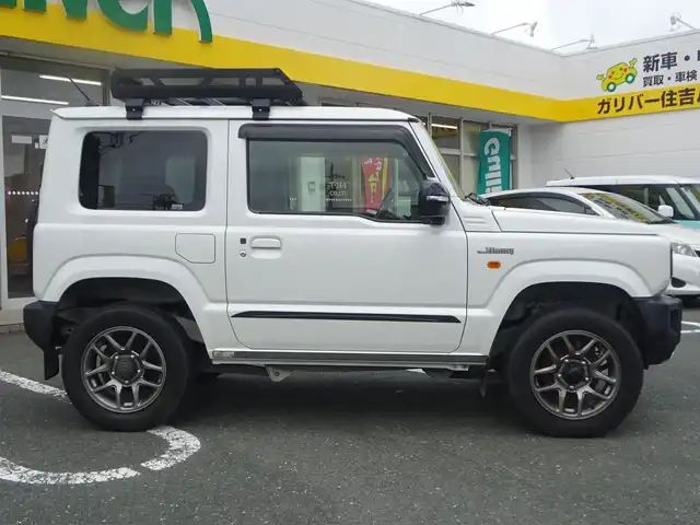 スズキ ジムニー XC 静岡県 2021(令3)年 4.8万km ピュアホワイトP ワンオーナー/禁煙車/クルーズコントロール/純正ラバーマット/ルーフキャリア/前席シートヒーター/KENWOOD CDオーディオ/ステアリングリモコン/セーフティサポート/・デュアルセンサーブレーキサポート/・誤発進抑制機能/・車線逸脱警報機能/・ふらつき警報機能/・先行車発進お知らせ機能/・標識認識機能/・ハイビームアシスト/LEDヘッドライト/オートライト/プッシュスタート・スマートキー/保証書・取扱説明書