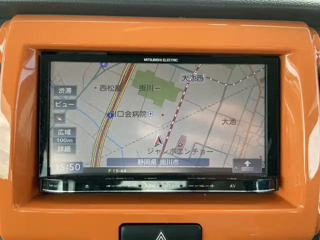 スズキ ハスラー G 静岡県 2016(平28)年 4.7万km パッションオレンジマイカ/スペリアホワイト 衝突軽減ブレーキ/社外メモリーナビ（NR-MZ33）/   AM FM CD DVD　Bluetooth USB　ワンセグ/前席シートヒーター/アイドリングストップ/ベンチシート/ドアバイザー/プッシュスタート/スマートキー×２本/純正スチールホイール/純正フロアマット/バックカメラ/ETC