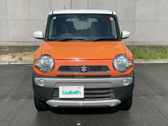 スズキ ハスラー G 静岡県 2016(平28)年 4.7万km パッションオレンジマイカ/スペリアホワイト 衝突軽減ブレーキ/社外メモリーナビ（NR-MZ33）/   AM FM CD DVD　Bluetooth USB　ワンセグ/前席シートヒーター/アイドリングストップ/ベンチシート/ドアバイザー/プッシュスタート/スマートキー×２本/純正スチールホイール/純正フロアマット/バックカメラ/ETC
