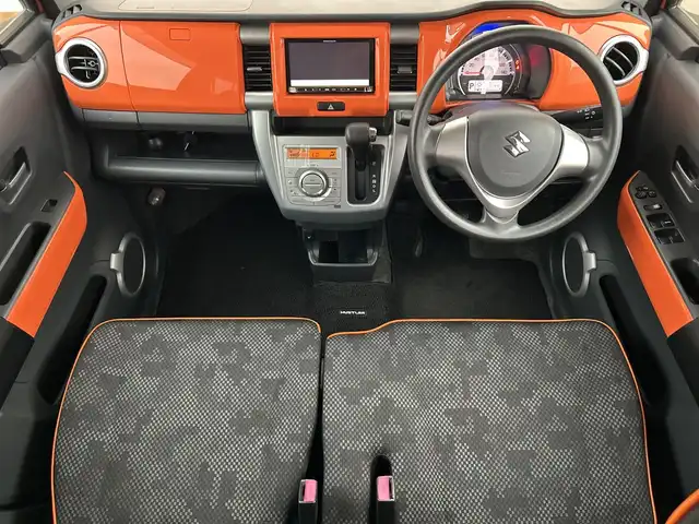 スズキ ハスラー G 神奈川県 2016(平28)年 4.8万km パッションオレンジマイカ/スペリアホワイト レーダーブレーキサポート/(衝突軽減ブレーキ)/メモリーナビTV（NR-MZ33）/(DVD/Bluetooth/USB)/前席シートヒーター/アイドリングストップ/ベンチシート/ドアバイザー/プッシュスタート/スマートキー×２本/バックカメラ/ETC