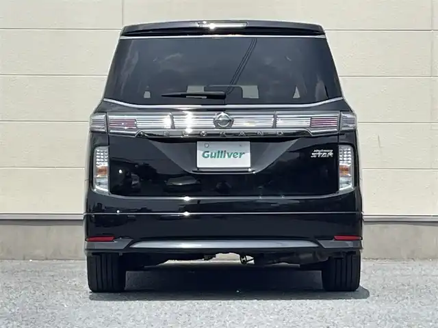 日産 エルグランド 250ハイウェイスターS 茨城県 2018(平30)年 7.5万km ファントムブラック 社外ナビ/Bluetooth/ワンセグテレビ/バックカメラ/ドラレコ/クルーズコントロール/パワーステアリング/パワーウィンドウ/プッシュスタート/フロアマット純正/純正アルミホイール/LEDヘッドライト/助手席オットマン/片側パワスラ