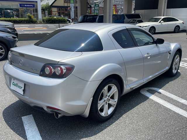 マツダ ＲＸ－８ 広島県 2008(平20)年 7万km サンライトシルバーメタリック /登録時走行距離/　　　　　　　69619キロ/ワンオーナー/社外ナビ/バックカメラ/ワンセグ/スペアキー×１/新車時整備手帳/　　【保証書】/取扱説明書/