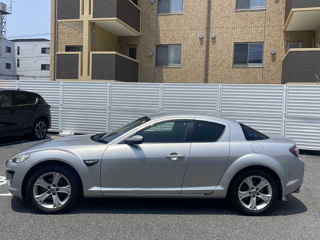 マツダ ＲＸ－８ 広島県 2008(平20)年 7万km サンライトシルバーメタリック /登録時走行距離/　　　　　　　69619キロ/ワンオーナー/社外ナビ/バックカメラ/ワンセグ/スペアキー×１/新車時整備手帳/　　【保証書】/取扱説明書/