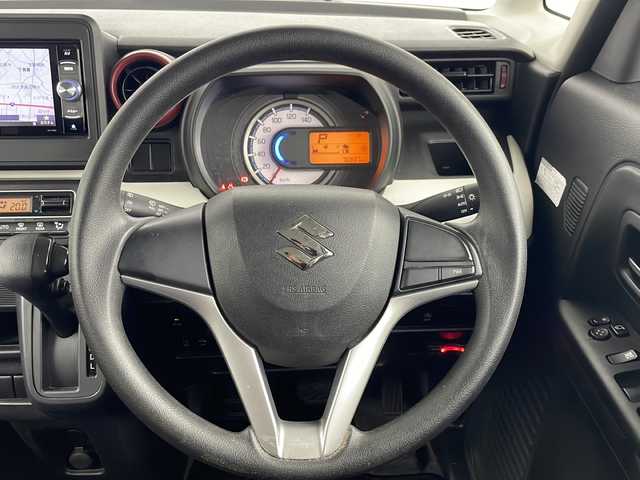 スズキ スペーシア HYBRID G 埼玉県 2018(平30)年 7.6万km ピュアホワイトP 社外SDナビ（AVIC-RW80）（Bluetooth　フルセグTV　CD　DVD　AM　FM）/バックカメラ/ビルトインETC/スタッドレスアルミ付き4本/ハロゲンヘッドライト/横滑り防止装置/衝突軽減ブレーキ/レーンキープアシスト/クリアランスソナー/純正フロアマット/オートライト