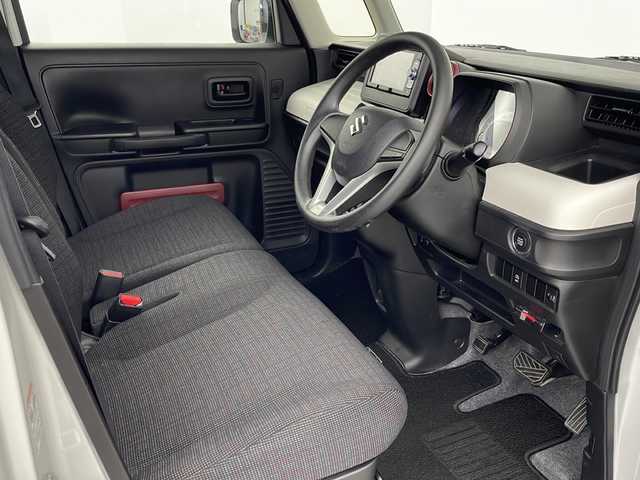 スズキ スペーシア HYBRID G 埼玉県 2018(平30)年 7.6万km ピュアホワイトP 社外SDナビ（AVIC-RW80）（Bluetooth　フルセグTV　CD　DVD　AM　FM）/バックカメラ/ビルトインETC/スタッドレスアルミ付き4本/ハロゲンヘッドライト/横滑り防止装置/衝突軽減ブレーキ/レーンキープアシスト/クリアランスソナー/純正フロアマット/オートライト