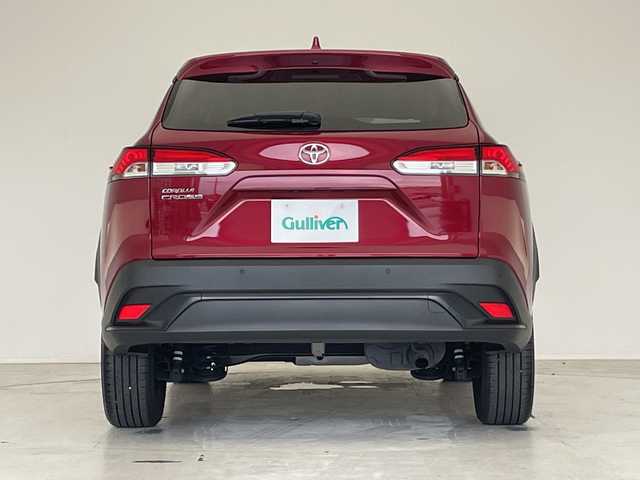 トヨタ カローラ クロス G 愛知県 2023(令5)年 2.4万km センシュアルレッドマイカ 純正ディズプレイオーディオ　ナビ機能なし/バックカメラ/アップルカープレイ/衝突軽減システム/レーダークルーズコントロール/オートホールド/本革ステアリング/LEDヘッドライト/ステアリングスイッチ/スマートキー/プッシュスタート