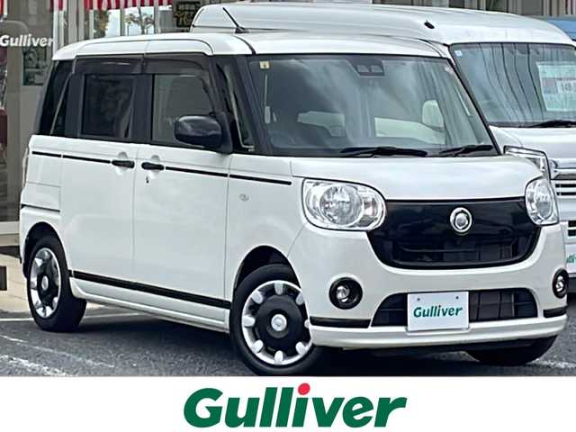 ダイハツ ムーヴ キャンバス X ブラックアクセント リミテッド SAⅢ 千葉県 2020(令2)年 1.5万km パールホワイトⅢ ディスプレイオーディオＤＵＫ－Ｗ６９Ｄ　全方位カメラ　　両側パワースライドドア　フロアマット純正 ドラレコ　Ｂｔ　オートライト　オートマチックハイビーム　コーナーセンサー アイドリングストップ