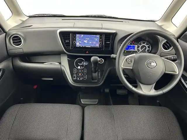 日産 デイズ ルークス ハイウェイスター Xターボ 富山県 2017(平29)年 2.9万km プレミアムパープルP 純正ナビ（CD DVD bluetooth MSV（SD））/フルセグTV/全周囲カメラ/衝突軽減ブレーキ/左パワースライドドア/社外AW付きスタッドレスタイヤセット/スマートキー/プッシュスタート/オートライト/LEDヘッドライト/フォグ/横滑防止装置/純正マット・バイザー/保証書、取説/スペアキー