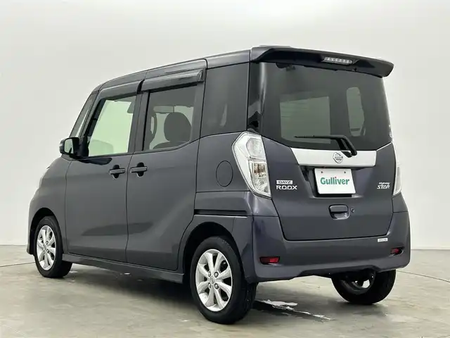 日産 デイズ ルークス ハイウェイスター Xターボ 富山県 2017(平29)年 2.9万km プレミアムパープルP 純正ナビ（CD DVD bluetooth MSV（SD））/フルセグTV/全周囲カメラ/衝突軽減ブレーキ/左パワースライドドア/社外AW付きスタッドレスタイヤセット/スマートキー/プッシュスタート/オートライト/LEDヘッドライト/フォグ/横滑防止装置/純正マット・バイザー/保証書、取説/スペアキー