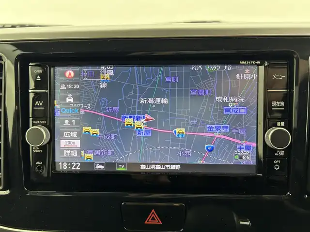 日産 デイズ ルークス ハイウェイスター Xターボ 富山県 2017(平29)年 2.9万km プレミアムパープルP 純正ナビ（CD DVD bluetooth MSV（SD））/フルセグTV/全周囲カメラ/衝突軽減ブレーキ/左パワースライドドア/社外AW付きスタッドレスタイヤセット/スマートキー/プッシュスタート/オートライト/LEDヘッドライト/フォグ/横滑防止装置/純正マット・バイザー/保証書、取説/スペアキー