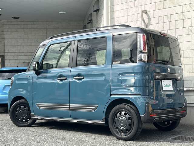 スズキ スペーシア ギア HYBRID XZターボ 神奈川県 2020(令2)年 1.2万km デニムブルー ガンメタリック 2トーン 登録時走行距離11356km/ワンオーナー/純正ディーラーナビ(CD/DVD/AUX/BT/フルセグTV)/全方位カメラ/両側パワースライドドア/レーダークルーズコントロール/パドルシフト/ヘッドアップディスプレイ/D/N席シートヒーター/クリアランスソナー/ルーフレール/フロアマット/ISOFIX/スペアキー×1/保証書/取扱説明書