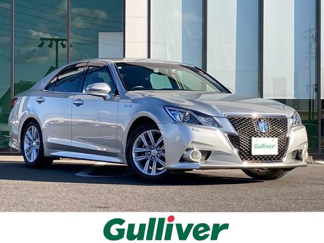 トヨタ クラウン ハイブリッド アスリートG 岐阜県 2013(平25)年 6万km プレシャスシルバー 登録時走行距離：60002km/ワンオーナー/純正ナビ/バックカメラ/フルセグテレビ・Bluetooth・CD/クルーズコントロール/ドライブレコーダー/パワーシート/LEDヘッドライト/フォグライト/オートライト/オートマチックハイビーム/純正フロアマット/純正１７インチアルミホイール/保証書/取扱説明書/スペアキー×２本