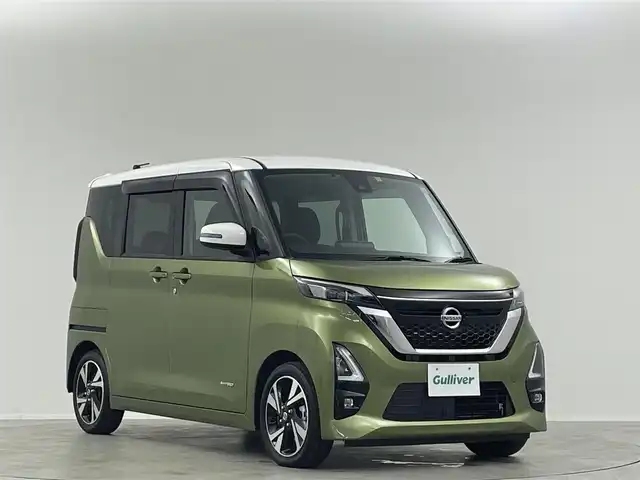 日産 ルークス HWS X プロパイロットED 埼玉県 2023(令5)年 1.2万km ホワイトソリッド/プレミアムオリーブM 純正９型ＤＡ　全方位　両側電動　ＥＴＣ　ＬＥＤ　コネクトナビ　レーダークルーズコントロール　アイドリングストップ　Ｂｌｕｅｔｏｏｔｈ　衝突軽減　オートハイビーム　レーンキープ　ドライブレコーダー ベンチシート　純正フロアマット　コーナーセンサー　純正15インチアルミ　スマートキー　プッシュスタート