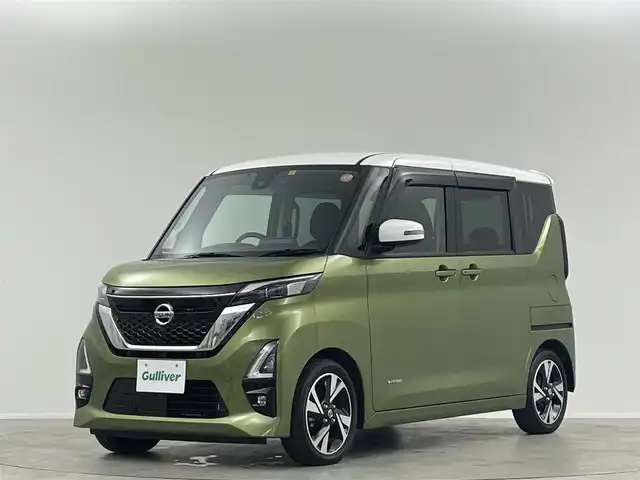 日産 ルークス HWS X プロパイロットED 埼玉県 2023(令5)年 1.2万km ホワイトソリッド/プレミアムオリーブM 純正９型ＤＡ　全方位　両側電動　ＥＴＣ　ＬＥＤ　コネクトナビ　レーダークルーズコントロール　アイドリングストップ　Ｂｌｕｅｔｏｏｔｈ　衝突軽減　オートハイビーム　レーンキープ　ドライブレコーダー ベンチシート　純正フロアマット　コーナーセンサー　純正15インチアルミ　スマートキー　プッシュスタート