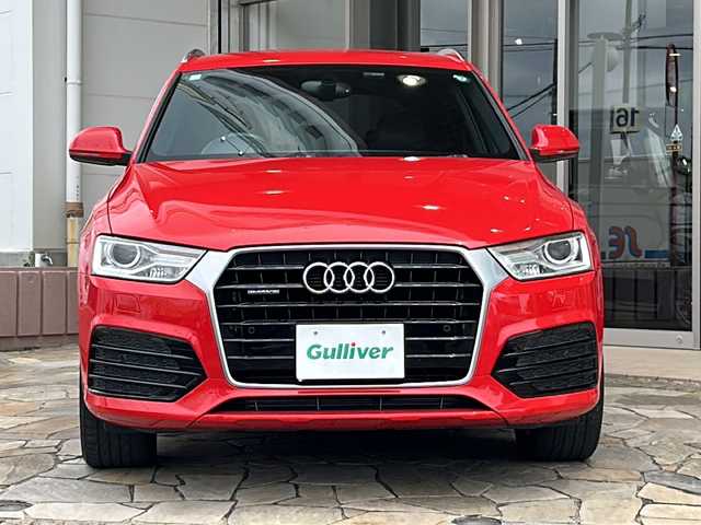 アウディ Ｑ３ 2．0 TFSI クワトロ 180PS 静岡県 2016(平28)年 11.8万km ミサノレッドパールエフェクト 主要装備/・プッシュスタート/・ETC車載器/・前後コーナーセンサー/・前席パワーシート/・ルーフレール/・純正18インチAW/・純正フロアマット/・オートライト/・LEDヘッドライト/・スペアキー/・ステアリングスイッチ