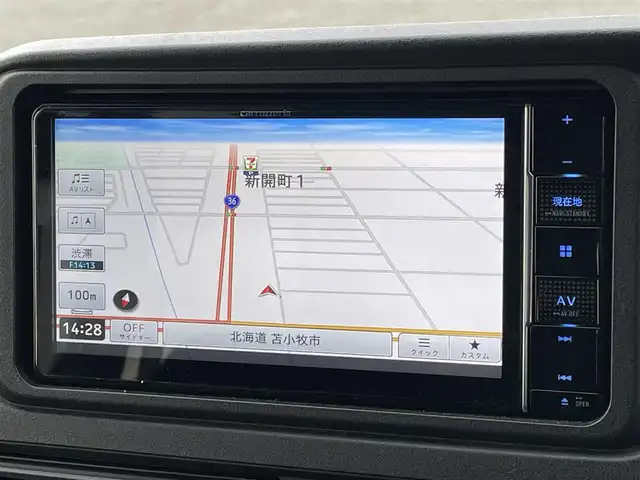 ダイハツ アトレー バン RS 道央・札幌 2023(令5)年 0.3万km オフビートカーキM ４WD/社外メモリーナビ/CD/DVD/BT/フルセグ/衝突被害軽減ブレーキ/横滑り防止装置/レーダークルーズコントロール/レーンキープアシスト/クリアランスソナー/バックカメラ/ドライブレコーダー/アイドリングストップ/両側パワースライドドア/ステアリングリモコン/リアスポイラー/プッシュスタート/スマートキー/LEDヘッドライト/オートライト/オートハイビーム/フォグランプ/電動格納ミラー/ウィンカーミラー/純正フロアマット/ドアバイザー/スペアキー/社外エンジンスターター/鉄チンホイール付冬タイヤ積込/（純正ホイールキャップ付）/145/80/R12/2023年/山8mm