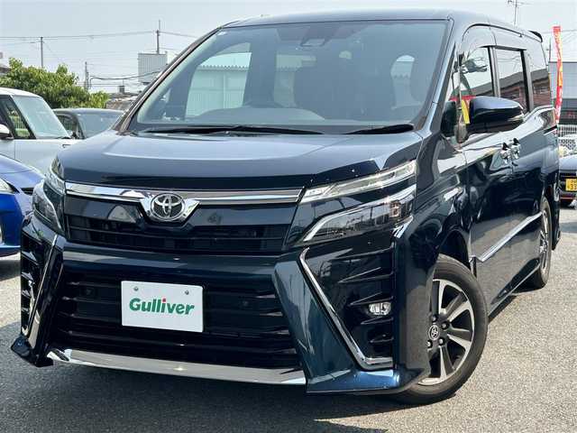 トヨタ ヴォクシー ZS 煌Ⅱ 奈良県 2020(令2)年 6.8万km ブラッキッシュアゲハガラスフレーク ワンオーナー/純正メーカーナビ/BT/TV/USB/SD//パワースライドドア/ビルドインETC/フルセグTV/両側パワースライド/オートライト（LED）/レザーシート/3列シート/スタットレスタイヤ積み込み/クルーズコントロール/プッシュスタート/保証書