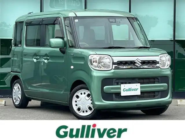 スズキ スペーシア HYBRID X 和歌山県 2019(平31)年 4.5万km ツールグリーンパールメタリック 社外7インチナビ（AVIC-RZ302）/フルセグTV/CD/DVD/衝突軽減ブレーキ/レーンキープアシスト/横滑り防止/オートライト/後方コーナーセンサー/ETC/両側パワスラ/ドラレコ/シートヒーター/後席サーキュレーター/後席ロール式サンシェード/レベライザー/Pスタート/アイドリングストップ