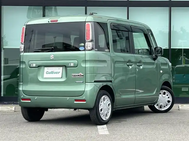 スズキ スペーシア HYBRID X 和歌山県 2019(平31)年 4.5万km ツールグリーンパールメタリック 社外7インチナビ（AVIC-RZ302）/フルセグTV/CD/DVD/衝突軽減ブレーキ/レーンキープアシスト/横滑り防止/オートライト/後方コーナーセンサー/ETC/両側パワスラ/ドラレコ/シートヒーター/後席サーキュレーター/後席ロール式サンシェード/レベライザー/Pスタート/アイドリングストップ