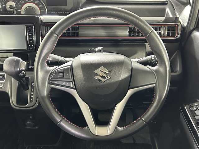 スズキ ワゴンＲ スティングレー HYBRID X 佐賀県 2017(平29)年 6.8万km ブルーイッシュブラックパール3 衝突被害軽減システム/車線逸脱警報/純正7インチナビ/AM/FM/CD/DVD/Bluetooth/ルセグTV/全方位カメラ/ステアリングスイッチ/革巻きステアリング/前方ドライブレコーダー/ビルトインETC/運転席シートヒーター/ヘッドアップディスプレイ/オートマチックヘッドライト/LEDヘッドライト/フォグランプ/電動格納ミラー/シートリフター/ドアバイザー