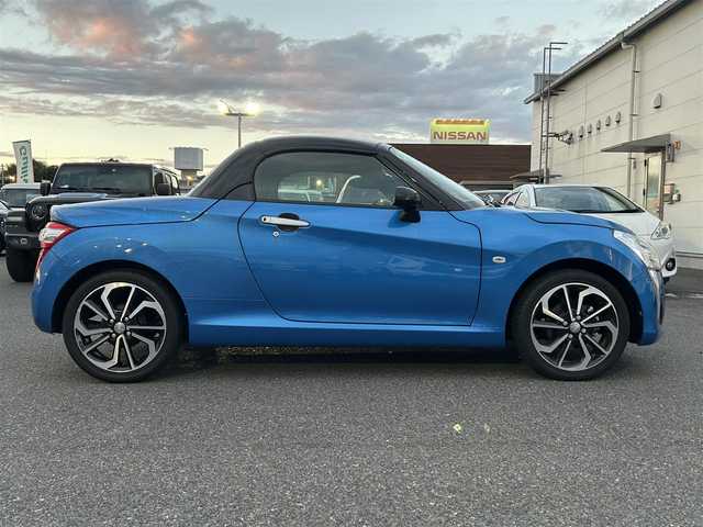 ダイハツ コペン ローブ 広島県 2018(平30)年 2.8万km クリアブルークリスタルメタリック 純正ナビ/（CD/DVD/フルセグTV/Bluetooth）/ETC/ドライブレコーダー/シートヒーター/純正16インチAW/ステアリングスイッチ/LEDヘッドライト/フォグランプ/純正フロアマット/プッシュスタート/スペアキー