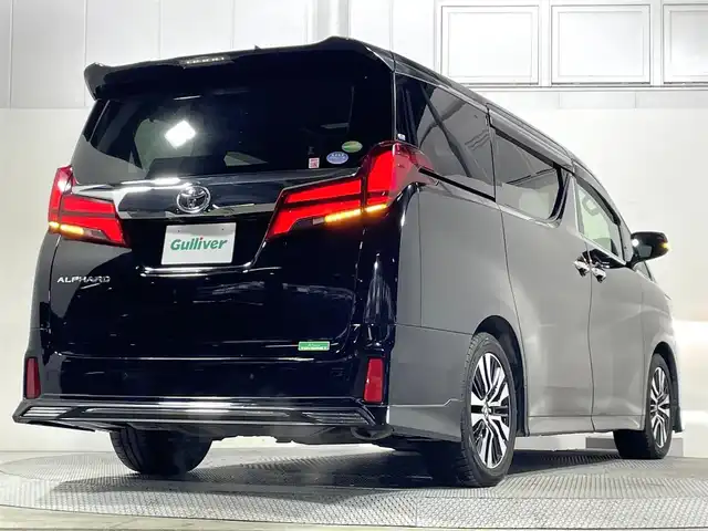 トヨタ アルファード S Cパッケージ 大阪府 2019(令1)年 4.8万km ブラック サンルーフ 黒革シート TRDエアロ ALPINE11incナビTV フリップダウンモニター デジタルインナーミラー パワーシート/ヒーター/エアコン ハンドルヒーター 電動リアゲート レーダーC 衝突軽減B レーンアシスト BSM
