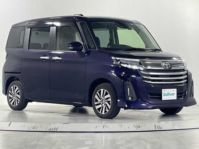 トヨタ ルーミー カスタムG 佐賀県 2021(令3)年 2.2万km クールバイオレットクリスタルシャイン 純正7インチナビ/ワンセグTV/CD/DVD/Bluetooth/バックカメラ/衝突被害軽減システム/レーダークルーズコントロール/レーンアシスト/標識認識機能/クリアランスソナー/先行車発進告知機能/横滑り防止装置/オートライト/オートマチックハイビーム/LEDヘッドライト/LEDフォグライト/ビルトインETC/電子パーキング/ブレーキホールド/前後ドライブレコーダー/両側パワースライドドア/ISOFIX対応シート/ステアリングスイッチ/電動格納ミラー/純正フロアマット/純正14インチアルミホイール/スマートキー/プッシュスタート