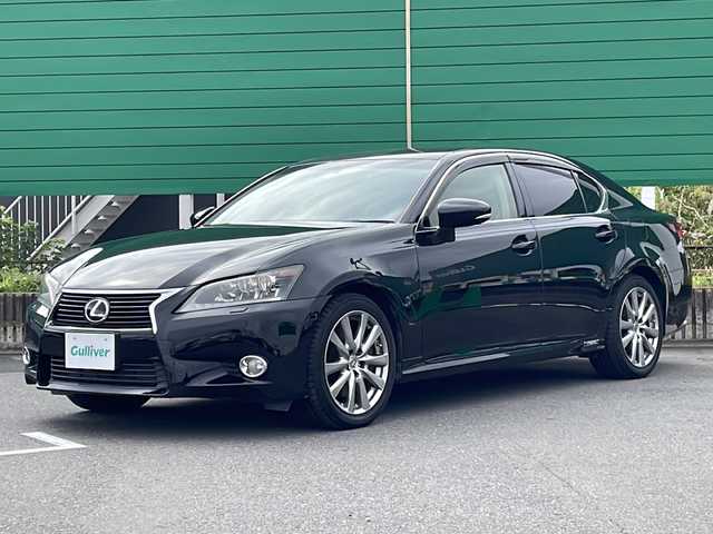 レクサス ＧＳ 450h Iパッケージ 茨城県 2012(平24)年 4.4万km ブラック 純正HDDナビ(CD/DVD/USB/AUX/BT/フルセグTV)/バックカメラ/クルーズコントロール/パドルシフト/黒革シート/前席シートヒーター/エアシート/前席パワーシート/ヘッドアップディスプレイ/ビルトインETC/前後ドライブレコーダー/電動式リアサンシェード/横滑り防止装置/オートライト/フォグランプ/ステアリングスイッチ/純正フロアマット/純正ドアバイザー/スペアキー×1/保証書/取扱説明書