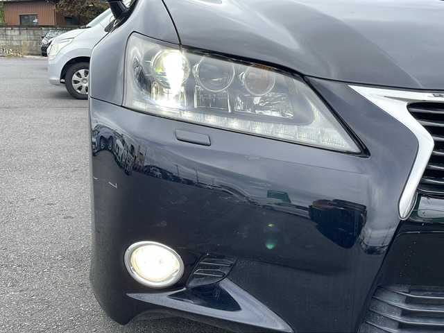 レクサス ＧＳ 450h Iパッケージ 茨城県 2012(平24)年 4.4万km ブラック 純正HDDナビ(CD/DVD/USB/AUX/BT/フルセグTV)/バックカメラ/クルーズコントロール/パドルシフト/黒革シート/前席シートヒーター/エアシート/前席パワーシート/ヘッドアップディスプレイ/ビルトインETC/前後ドライブレコーダー/電動式リアサンシェード/横滑り防止装置/オートライト/フォグランプ/ステアリングスイッチ/純正フロアマット/純正ドアバイザー/スペアキー×1/保証書/取扱説明書