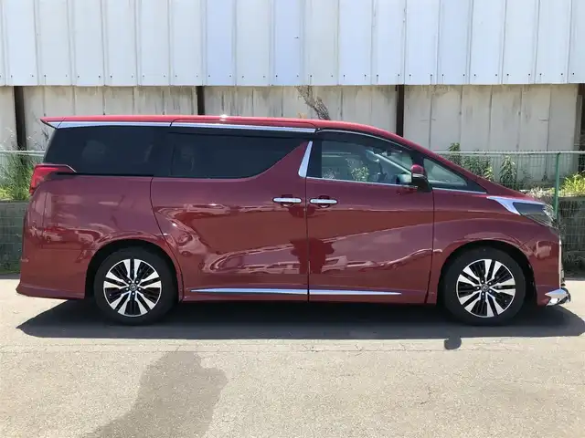 トヨタ アルファード S Cパッケージ 富山県 2018(平30)年 6.3万km ダークレッドマイカメタリック 純正10型ナビ(BT/CD/DVD)/フルセグTV/パワースライドドア(両側)/パワーバックドア/バックカメラ/ビルトインETC/コムテックドライブレコーダー/純正12.1型後席ディスプレイ/レーダークルーズコントロール/インテリジェントクリアランスソナー/セーフティセンス/・プリクラッシュセーフティ/・レーントレーシングアシスト/・ロードサインアシスト/・アダプティブハイビームシステム/ブラインドスポットモニター/デジタルインナーミラー/純正3眼LEDヘッドランプ/デュアルオートエアコン/木目調/革巻きコンビステアリング/ステアリングヒーター/ブラック合皮シート/前列パワーシート/快適温熱シート/2列目エグゼクティブパワーシート/助手席パワーオットマン/運転席ポジションメモリー/モデリスタエアロ(F/S/R)/純正18インチアルミホイール/スマートエントリー/プッシュスタートシステム/ウェルカムパワースライドドア機能/禁煙車