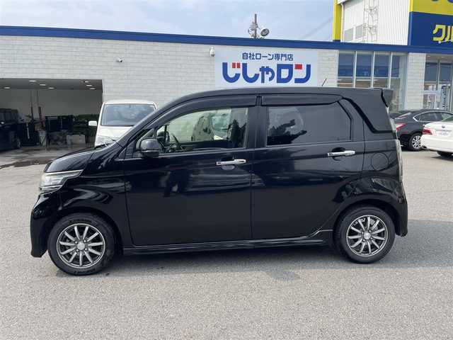 ホンダ Ｎ ＷＧＮ カスタム G ターボパッケージ 和歌山県 2014(平26)年 9.5万km スマートブラック (株)IDOMが運営する【じしゃロン和歌山店】の自社ローン専用車両になります。/こちらは現金またはオートローンご利用時の価格です。自社ローンご希望の方は別途その旨お申付け下さい/ワンオーナー/衝突安全装置/横滑り防止/パドルシフト/クルーズコントロール/Gathers純正CD/AUX/スマートキー×２/プッシュスタート/エアロ/CVT/キセノン/フォグ/保証書・取説有