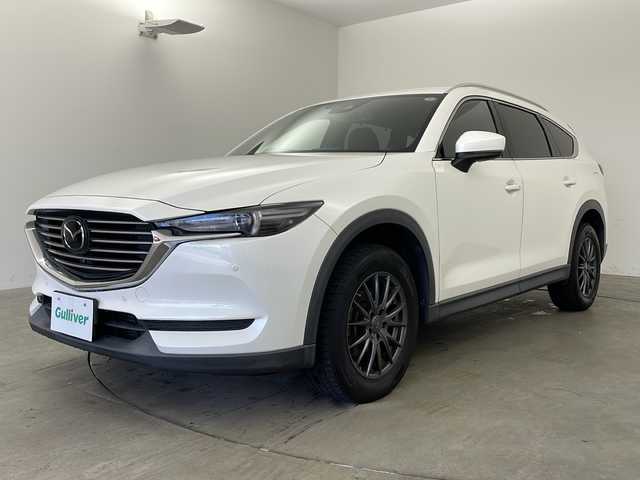 マツダ ＣＸ－８ XD プロアクティブ 兵庫県 2018(平30)年 5.9万km スノーフレイクホワイトパールマイカ ・純正ナビ&TV&BT&CD&DVD&SD&HDMI/・ALPINEリアフリップダウンモニター/・全方位カメラ/・前後ドライブレコーダー/・運転席メモリー付パワーシート/・シートヒーター/・パワーバックドア/・クリアランスソナー/・レーダークルーズコントロール/・トラクションコントロールシステム/・車間認知支援システム/・スマートブレーキサポート/・レーンキープアシスト/・交通標識認識システム/・ドライバーアテンションアラート/・ヘッドアップディスプレイ/・ブラインドスポットモニター/・ビルトインETC2.0/・ステアリングヒーター/・ステアリングリモコン/・電動パーキングブレーキ/・ブレーキホールド/・革巻きステアリング/・社外17インチアルミホイール/・純正17インチアルミホイール付タイヤ車載/・純正フロアマット/・ウインカーミラー/・オートワイパー/・アダプティブLEDヘッドライト/・左右独立エアコン/・アイドリングストップ/・スマートキー/・スペアキー/・プッシュスタート