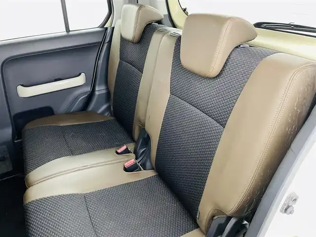 スズキ ハスラー ワンダラー 福島県 2019(平31)年 2.8万km シフォンアイボリーメタリック/ウッディブラウン2トーンルーフ スズキセーフティサポート/・衝突軽減ブレーキ/・誤発進抑制機能/・車線維持支援機能/・ふらつき警報機能/・先行車発進お知らせ機能/・横滑り防止装置/・ヒルスタートアシスト/・頚部衝撃緩和フロントシート/ワンオーナー/パイオニアメモリナビ/・フルセグTV/・CD/DVD/・FM/AM/・iPod/・AUX/・SD/・ステアリングスイッチ/LEDヘッドライト/・フォグランプ/・オートライト/ハーフレザー/シートヒーター（D＋N）/純正15インチスチールホイール/純正フロアマット/ドアバイザー/ルーフレール/アイドリングストップ/プッシュスタート/スマートキー