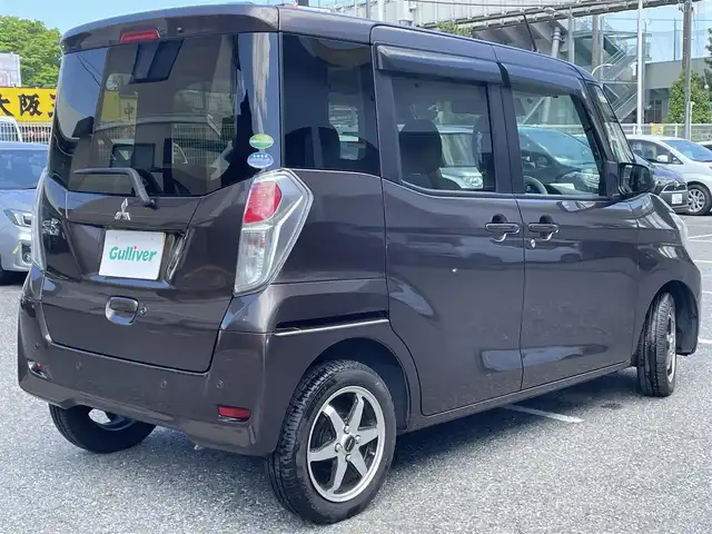 三菱 ｅＫスペース Gセーフティ プラスエディション 千葉県 2019(平31)年 7.3万km オークブラウンメタリック 純正ナビ【フルセグ、BT、CD、DVD、AUX】/純正フロアマット/社外14インチアルミホイール/前後コーナーセンサー/D席シートヒーター/バックカメラ/アラウンドビュー/プッシュスタート/アイドリングストップ/ETC/前後ドラレコ/電動格納ミラー/ドアバイザー/レベライザー/保証書/取説/スペアキー